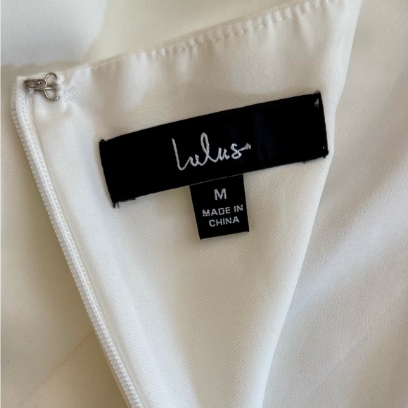 NWOT Lulu's Ivory Mini Dress Size M - Picture 7 of 8